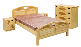Кровать Галант (сосна) с матрасом