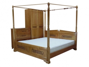 Кровать Неаполь с балдахином с матрасом